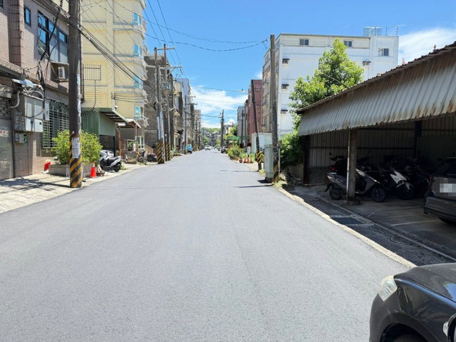 中央路路面重新鋪設完成